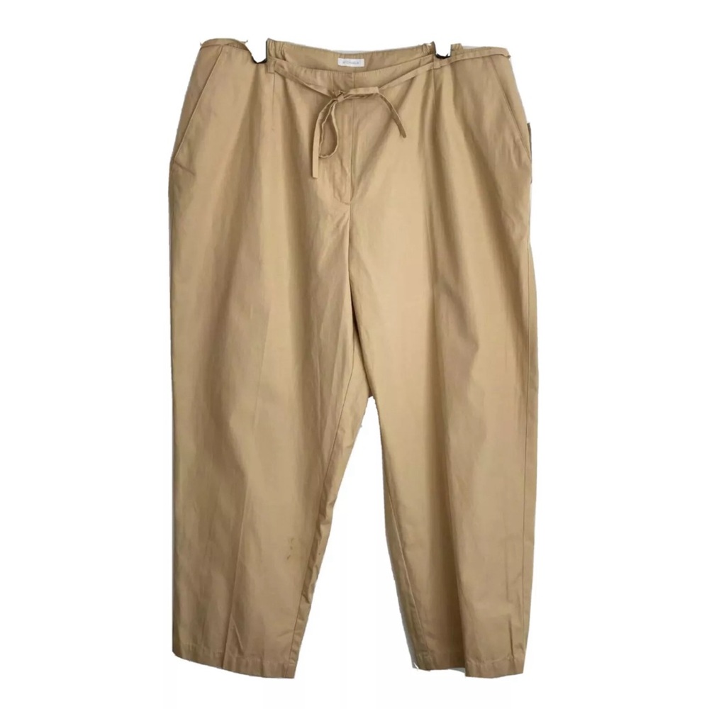 Liz Claiborne Womens Beige Michaela Stretch Cotton Straight Pants 22W  NWT - Picture 4 of 6